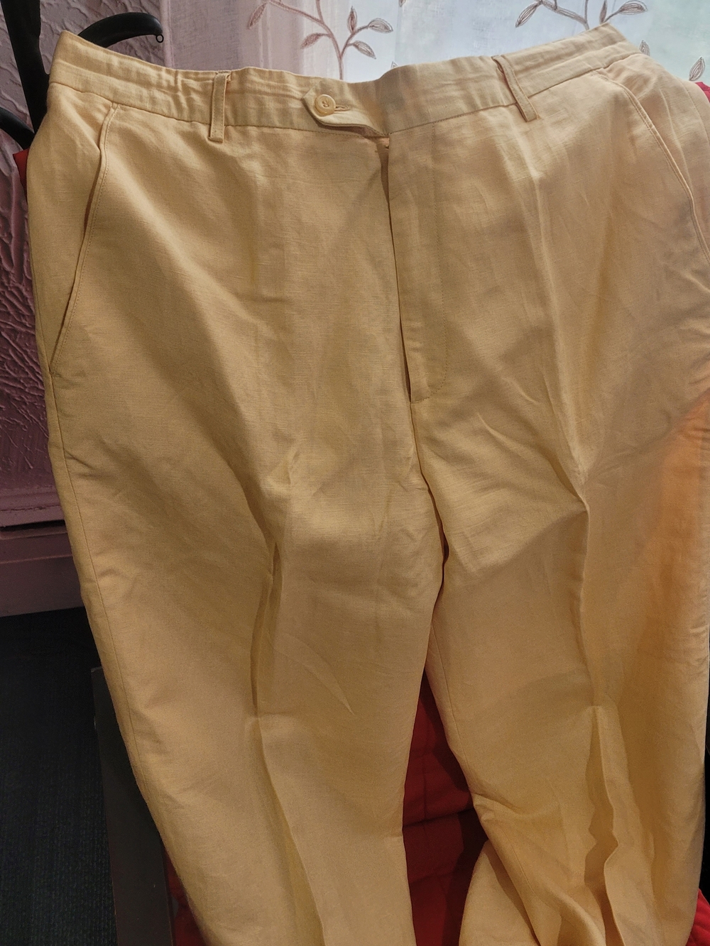 Men's Cream Chinos - Lightweight Tailored Fit